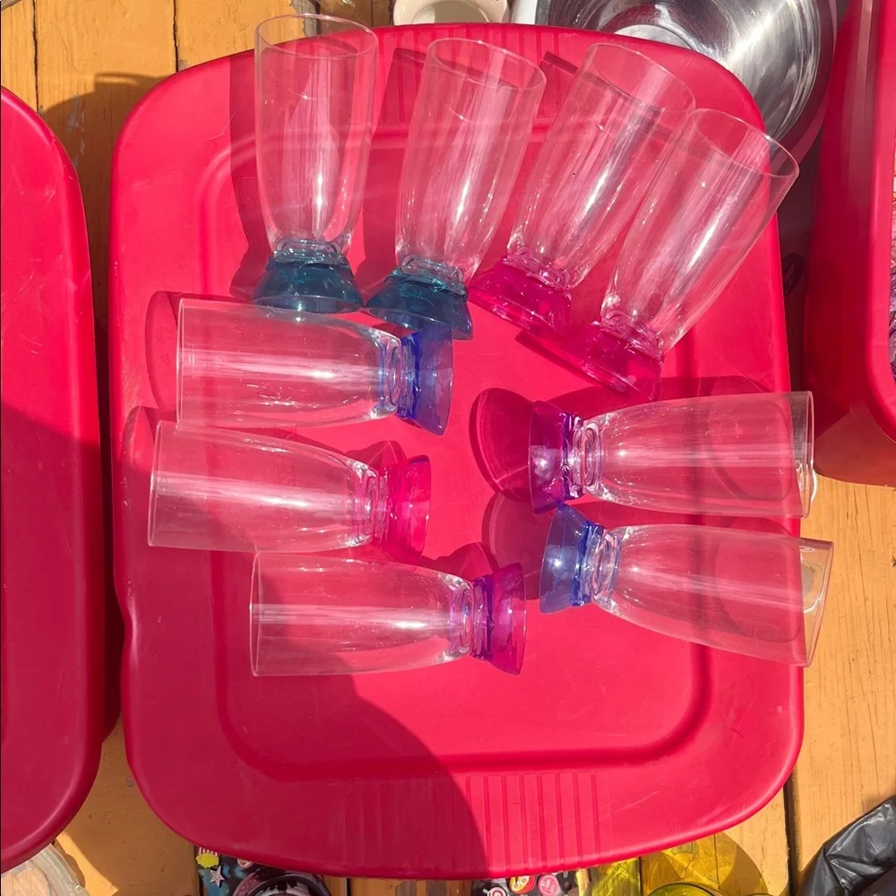 Colorful plastic cup Set with Stir Sticks